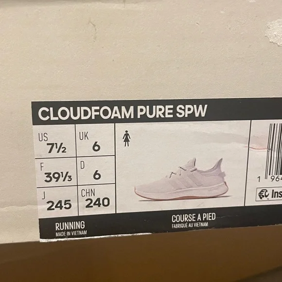 BRAND NEW women adidas cloudfoam pure shoes size US 7.5 - Picture 5 of 8